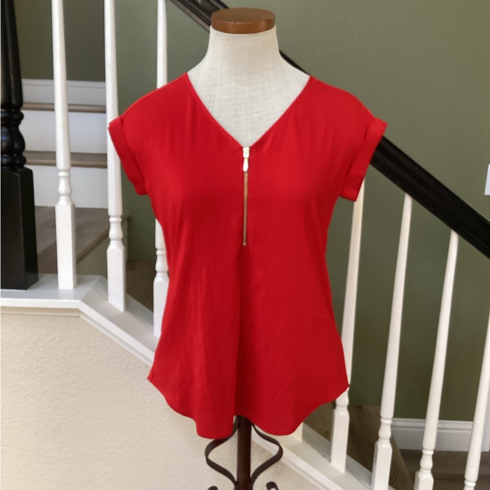 EXPRESS Red V-Neck Women's Top
